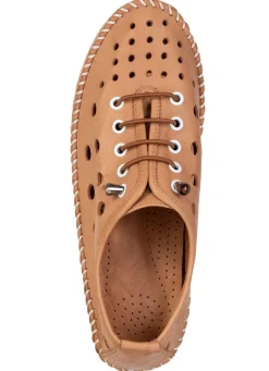 Sale ELENA EDEN , sommerliche Damen-Slipper, Weite G, mit herausnehmbarem Fußbett CAMEL