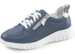 Online ELENA EDEN , sommerliche Damen-Sneaker, Weite H, mit herausnehmbarem Fußbett JEANS-SILBER