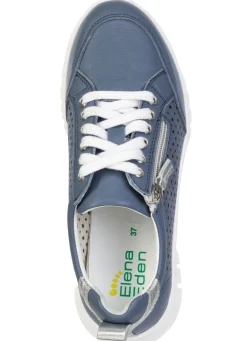 Online ELENA EDEN , sommerliche Damen-Sneaker, Weite H, mit herausnehmbarem Fußbett JEANS-SILBER