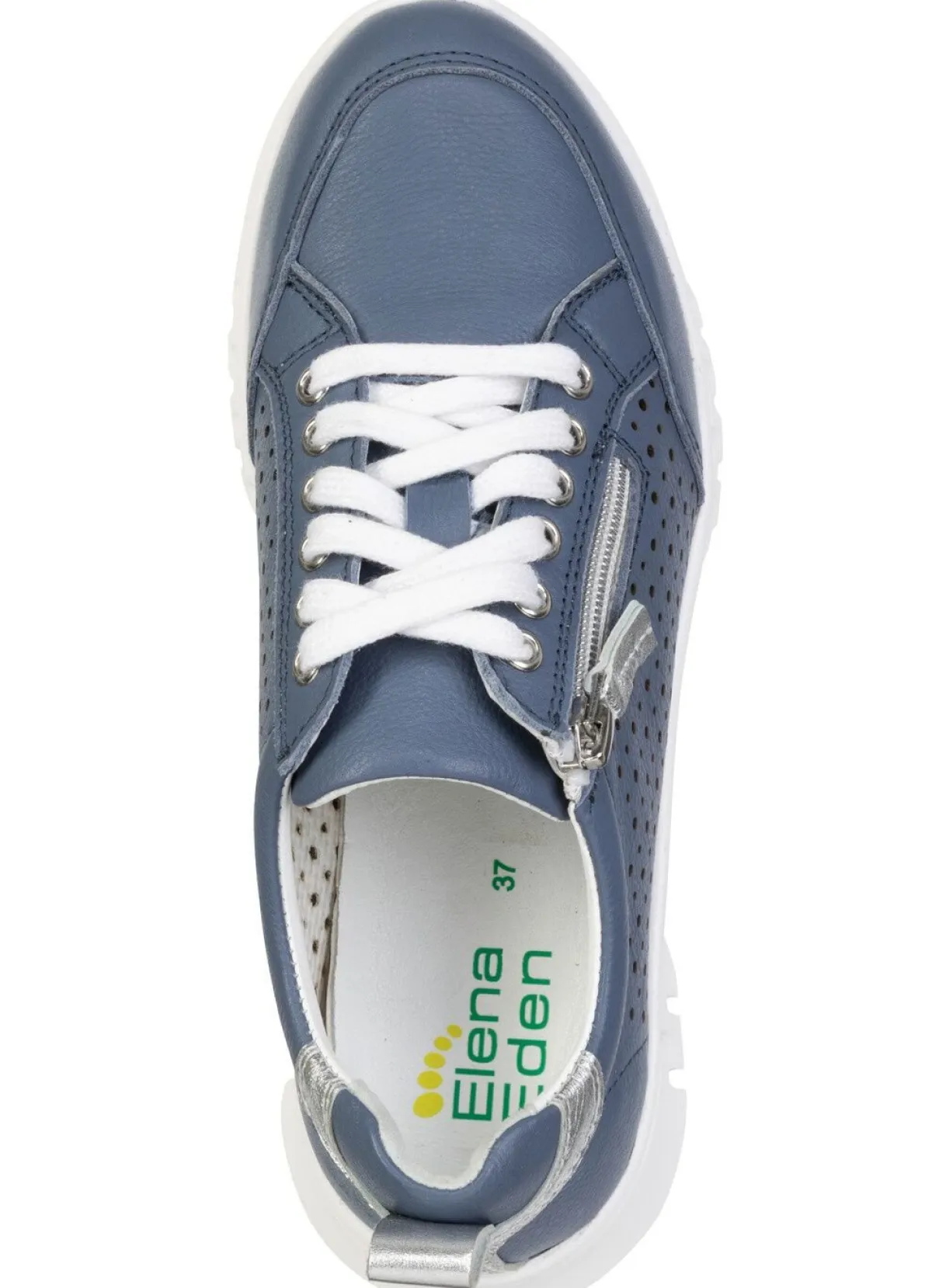 Online ELENA EDEN , sommerliche Damen-Sneaker, Weite H, mit herausnehmbarem Fußbett JEANS-SILBER