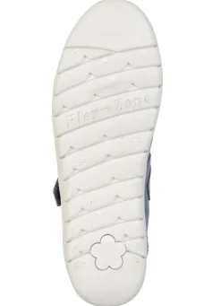Hot ELENA EDEN , sommerliche Damen-Slipper, Weite H, mit herausnehmbarem Fußbett BLAU-ECRU