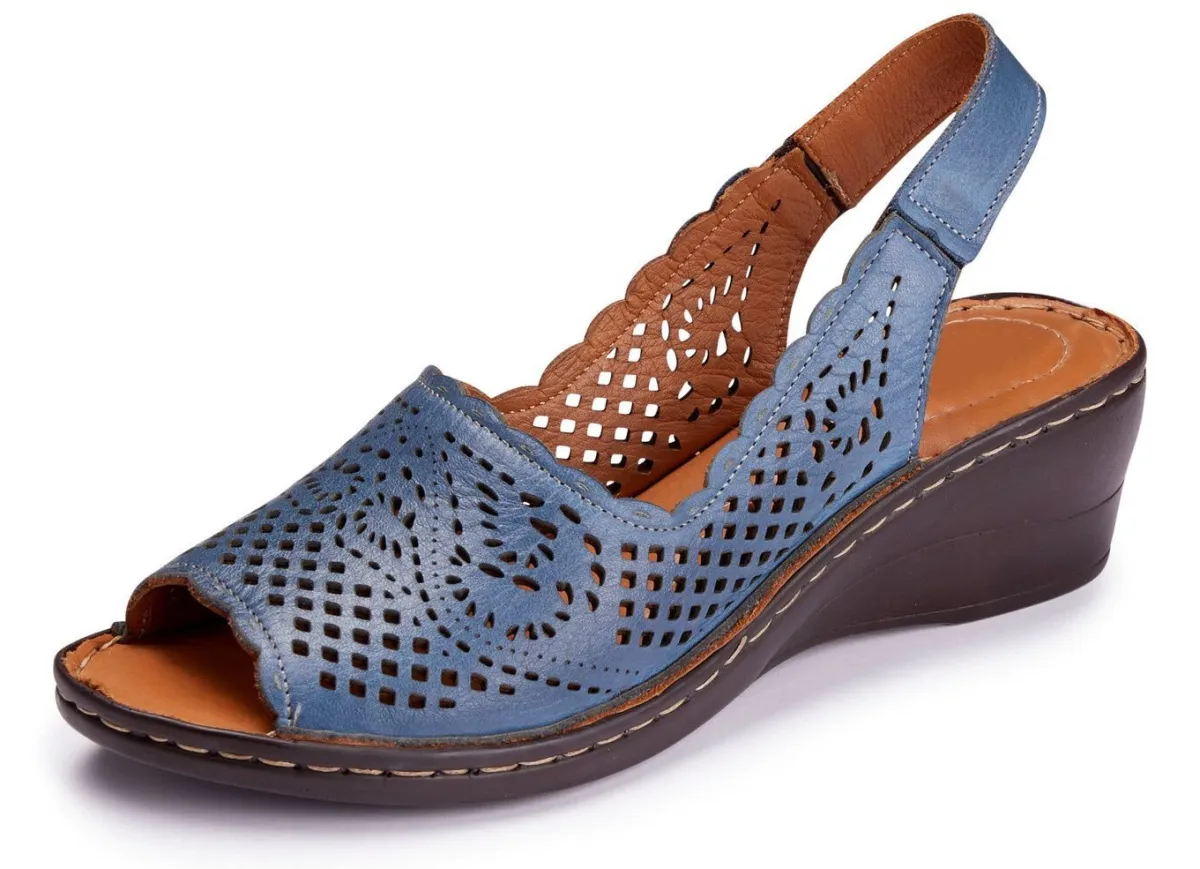 Online ELENA EDEN , sommerliche Damen-Sandaletten, Weite G, aus Leder JEANS