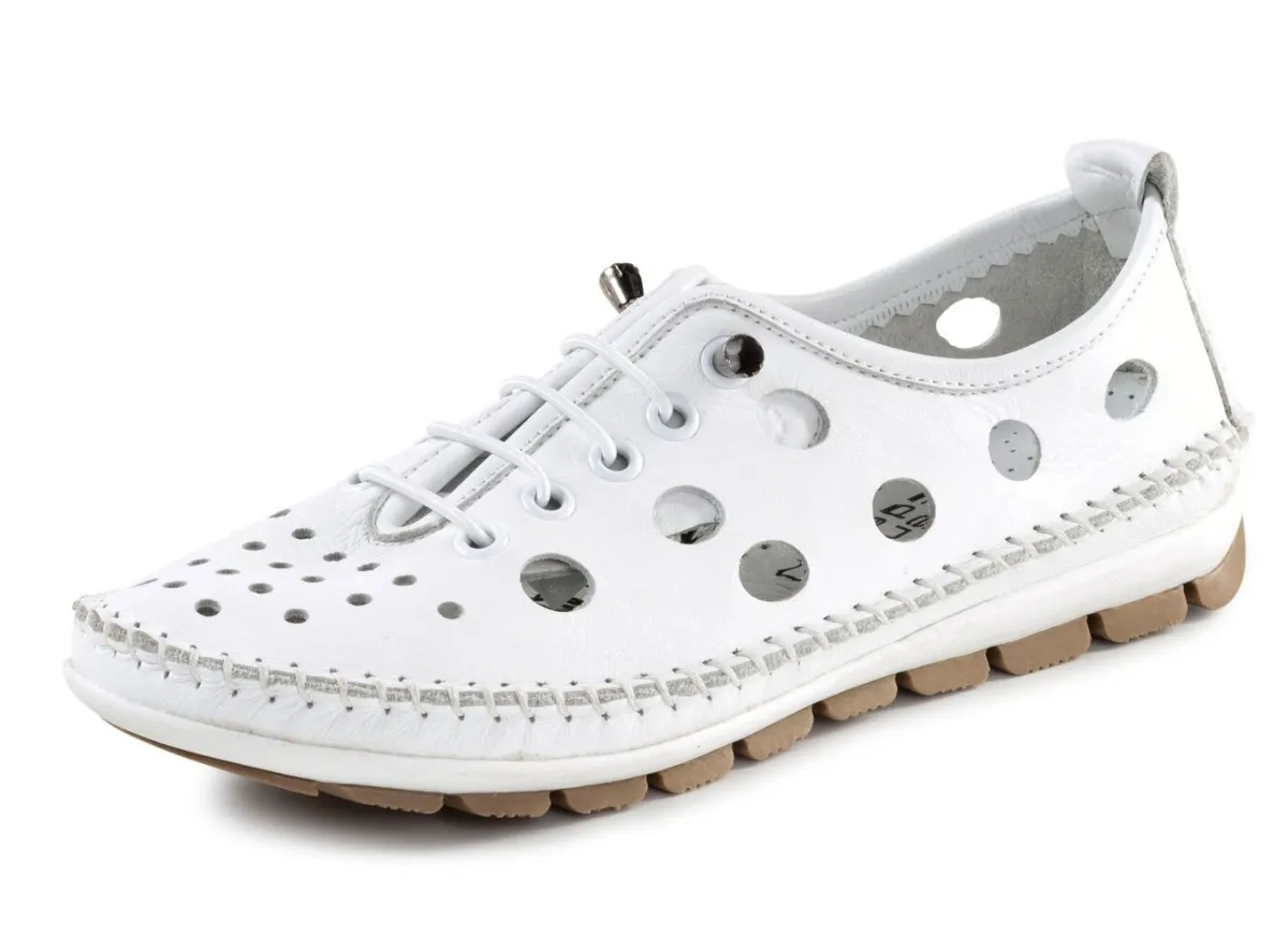 Clearance ELENA EDEN , sommerliche Damen-Slipper, Weite G, mit herausnehmbarem Fußbett WEISS