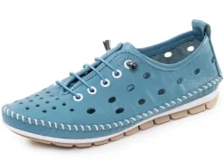 Online ELENA EDEN , sommerliche Damen-Slipper, Weite G, mit herausnehmbarem Fußbett JEANSBLAU