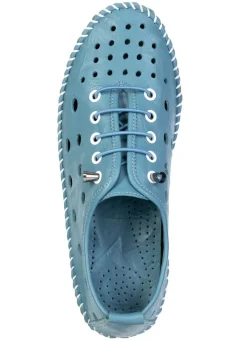 Online ELENA EDEN , sommerliche Damen-Slipper, Weite G, mit herausnehmbarem Fußbett JEANSBLAU