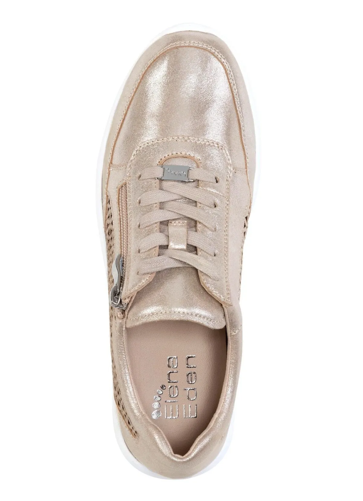 New ELENA EDEN , sommerliche Damen-Sneaker, Weite G, mit herausnehmbarem Fußbett MATTGOLD