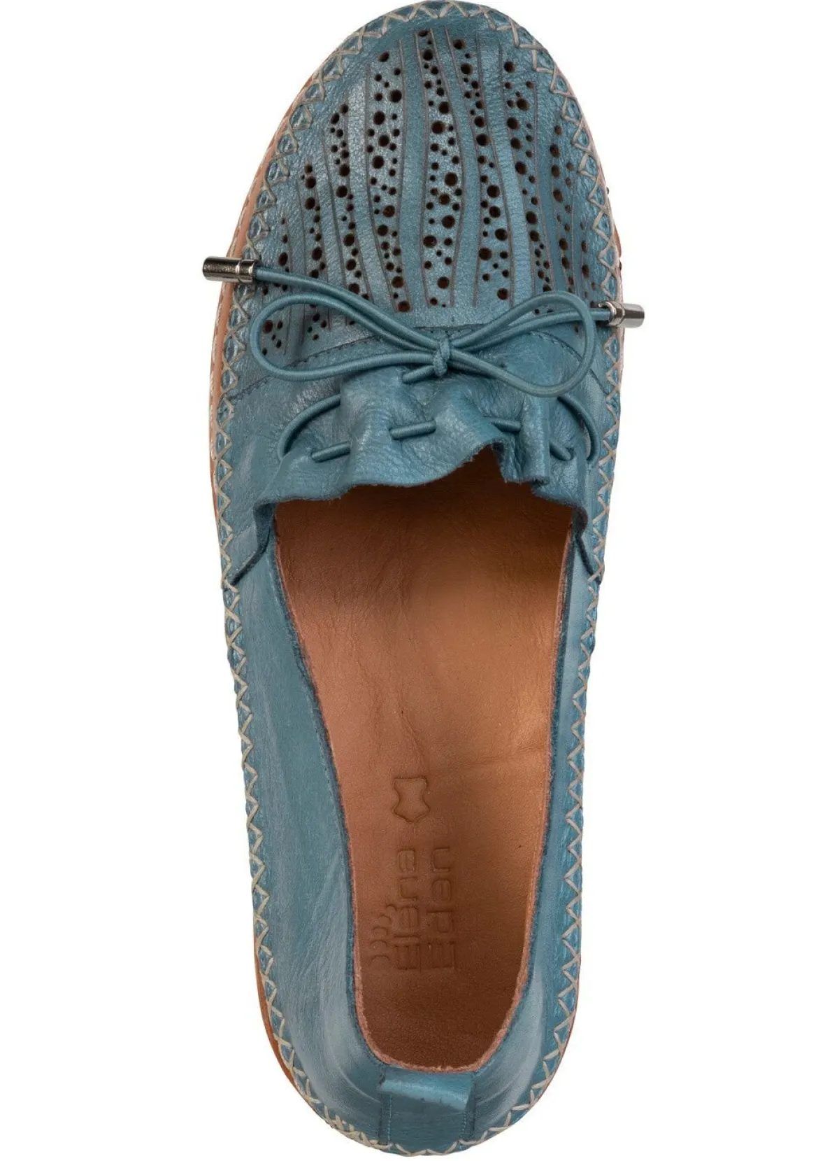 ELENA EDEN , sommerliche Damen-Slipper, Weite G, aus Leder JEANS