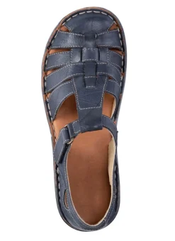 Online ELENA EDEN , sommerliche Damen-Slipper, Weite G, mit Klettspange JEANS