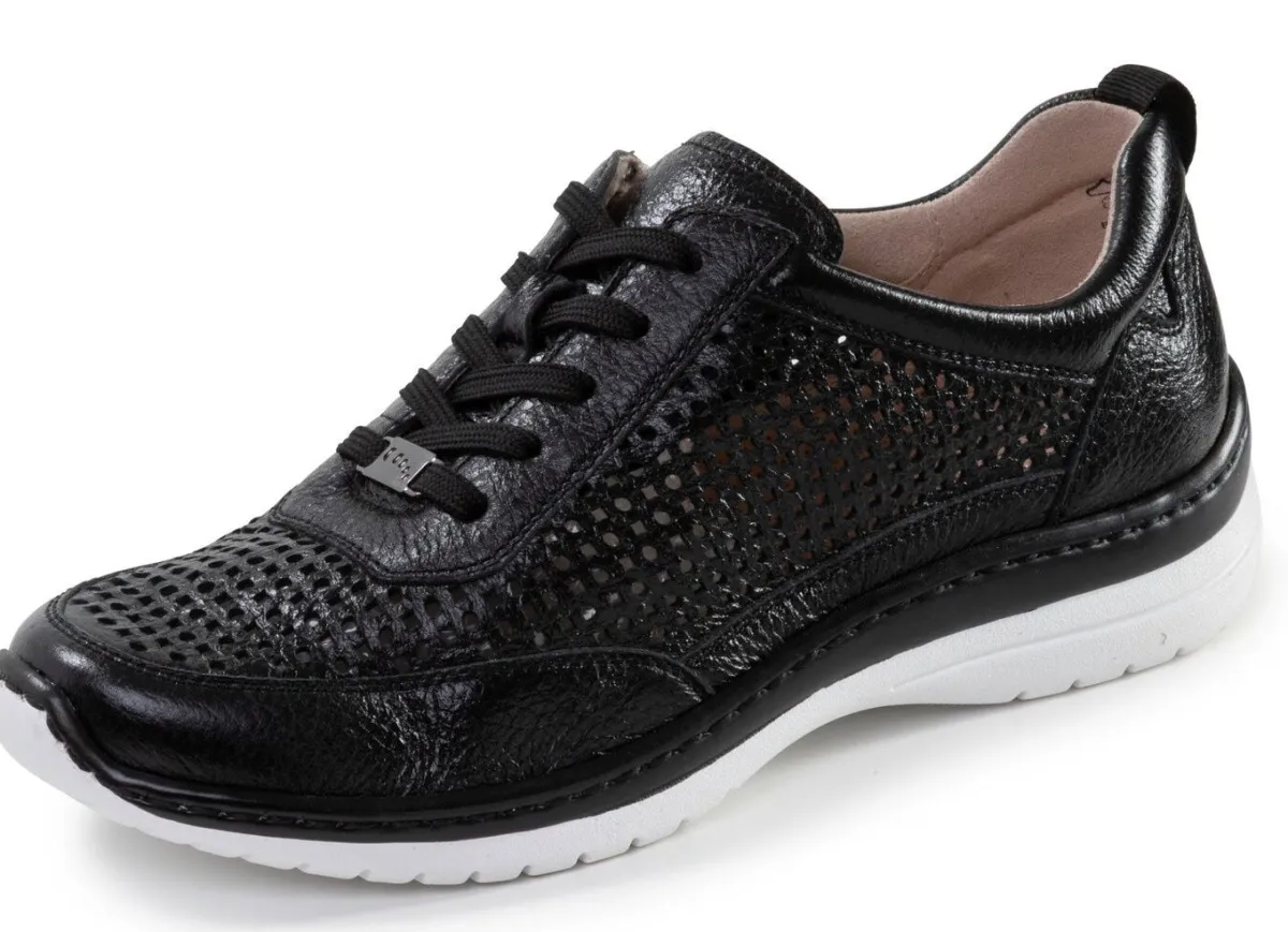 Hot ELENA EDEN , sommerliche Damen-Sneaker, Weite H, mit herausnehmbarem Fußbett SCHWARZ