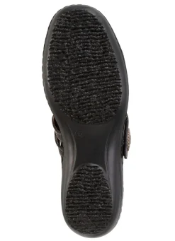 Sale ELENA EDEN , sommerliche Damen-Spangenschuhe, Weite H, mit herausnehmbarem Fußbett SCHWARZ