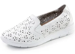 Best ELENA EDEN , sommerliche Damen-Slipper, Weite G, mit herausnehmbarem Fußbett WEISS