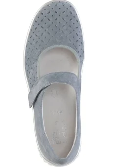 Discount ELENA EDEN Spangenschuh aus Veloursleder mit luftigen Durchbrüchen BLEU