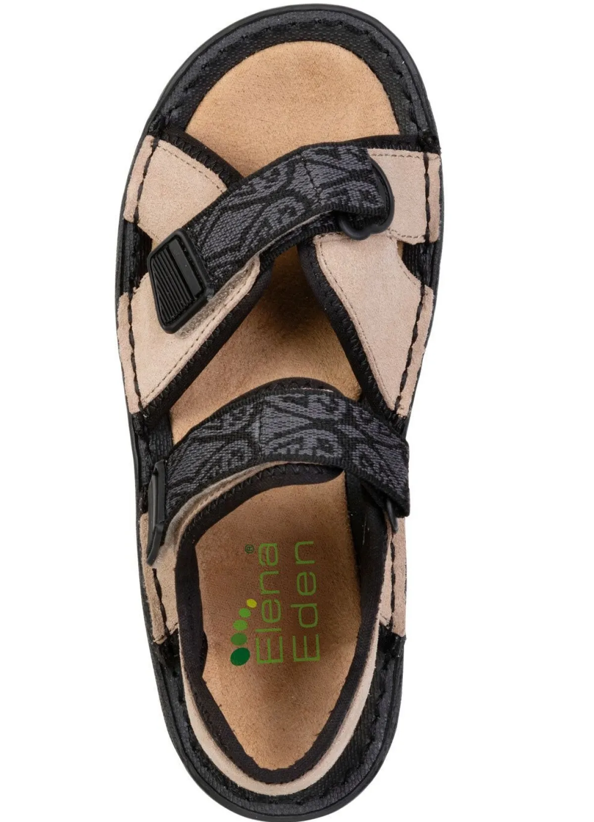 New ELENA EDEN , sportliche Damen-alen, Weite G, mit Klettverschluss SAND