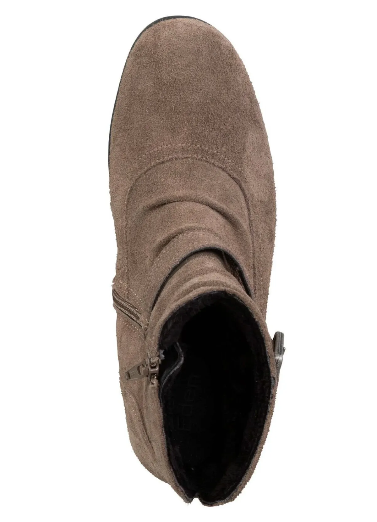 Clearance ELENA EDEN Stiefelette mit flotter Raffung und Zier-Schließe TAUPE
