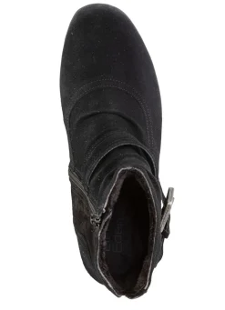 Best ELENA EDEN Stiefelette mit flotter Raffung und Zier-Schließe SCHWARZ