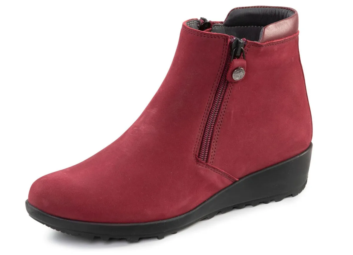 Best BADER ELENA EDEN Stiefelette mit Nappaleder-Besatz RUBINROT