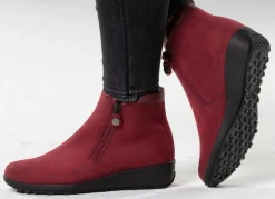 Best BADER ELENA EDEN Stiefelette mit Nappaleder-Besatz RUBINROT