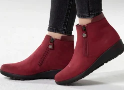 Best BADER ELENA EDEN Stiefelette mit Nappaleder-Besatz RUBINROT
