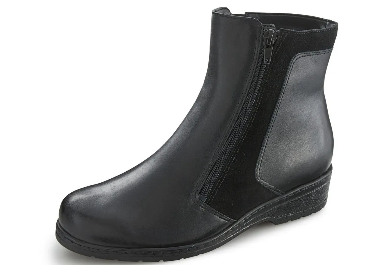Clearance ELENA EDEN Stiefelette mit echtem Lammfellfutter SCHWARZ