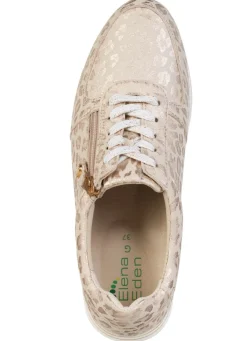 New ELENA EDEN , stilvolle Damen-Sneaker, Weite G, mit herausnehmbarem Fußbett CHAMPAGNER