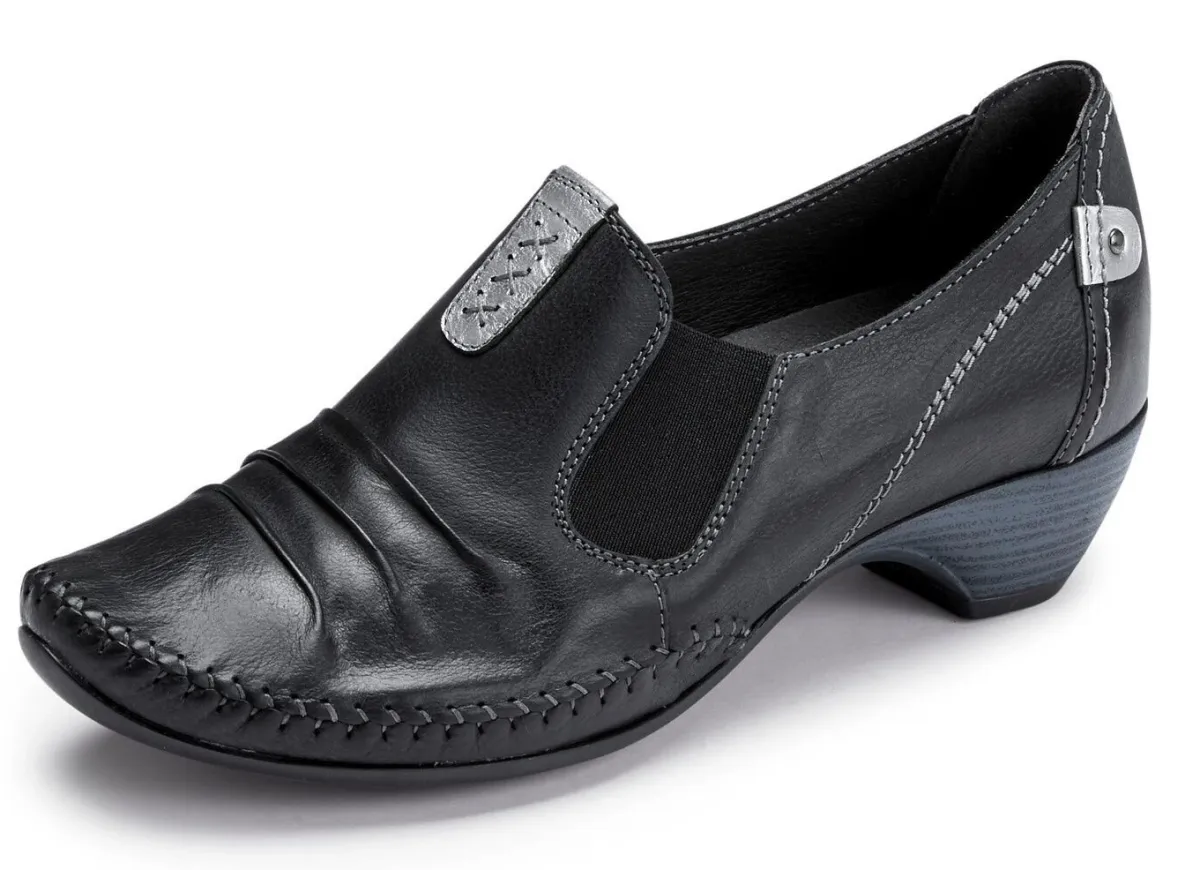 Sale ELENA EDEN , stilvolle Damen-Pumps, Weite G, mit herausnehmbares Fußbett SCHWARZ