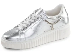 Outlet BADER ELENA EDEN, stylische Damen-Sneaker, Weite G, herausnehmbares Fußbett SILBER
