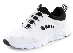New ELENA EDEN , stylische Damen-Sneaker, mit herausnehmbarem Fußbett WEISS-SCHWARZ