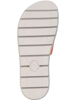 ELENA EDEN , stylische Damen-Pantoletten, Weite H, mit herausnehmbarem Fußbett ORANGE