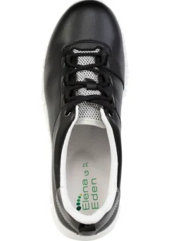 Discount ELENA EDEN , stylische Damen-Sneaker, Weite G, mit herausnehmbarem Fußbett SCHWARZ-ALTSILBER