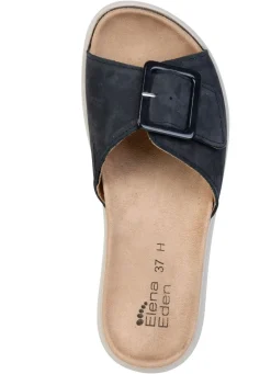 Outlet ELENA EDEN , stylische Damen-Pantoletten, Weite H, mit herausnehmbarem Fußbett DUNKELBLAU