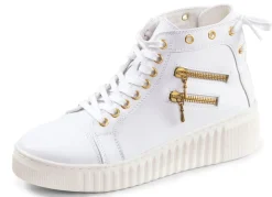 Clearance ELENA EDEN , sytlische Damen-Boots, Weite H, mit herausnehmbarem Fußbett WEISS