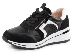 Discount BADER ELENA EDEN, sytlische Damen-Sneaker, Weite H, mit herausnehmbarem Fußbett SCHWARZ-WEISS