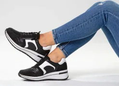 Discount BADER ELENA EDEN, sytlische Damen-Sneaker, Weite H, mit herausnehmbarem Fußbett SCHWARZ-WEISS