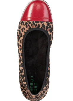 Discount ELENA EDEN , trendige Damen-Ballerinas, Weite G, mit herausnehmbarem Fußbett CAMEL-ROT
