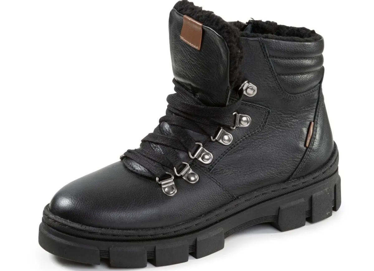Discount ELENA EDEN , warme Damen-Boots, Winterschuhe, Weite H, mit herausnehmbarem Fußbett SCHWARZ
