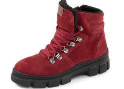 Sale ELENA EDEN , warme Damen-Boots, Winterschuhe, Weite H, mit herausnehmbarem Fußbett RUBINROT