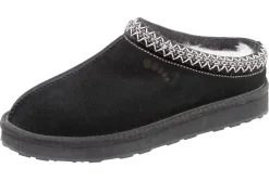 Discount ELENA EDEN , warme Damen-Clogs, mit Lammfell SCHWARZ