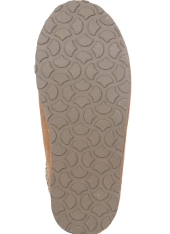 Outlet ELENA EDEN , warme Damen-Clogs, mit Lammfell CAMEL