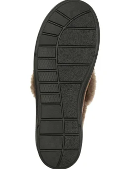 BADER ELENA EDEN, warme Damen-Hausschuhe, Weite H, mit Lammfell TAUPE