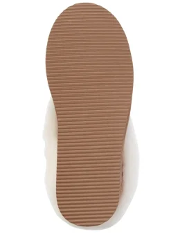 Outlet ELENA EDEN , warme Damen-Hausschuhe, Weite G, mit Lammfell TABAKBRAUN