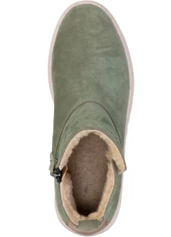 ELENA EDEN , warme Damen-Stiefeletten, Winterschuhe, Weite H, mit herausnehmbarem Fußbett OLIV