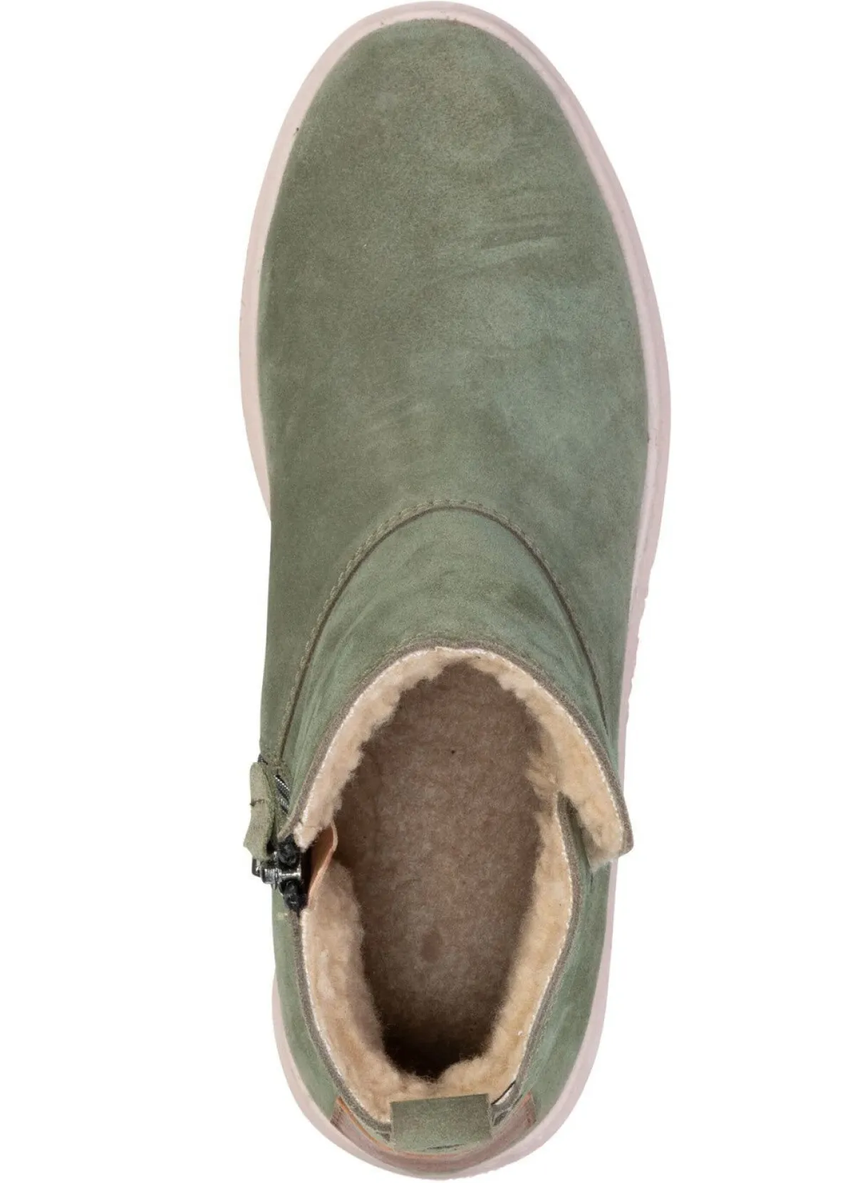 ELENA EDEN , warme Damen-Stiefeletten, Winterschuhe, Weite H, mit herausnehmbarem Fußbett OLIV