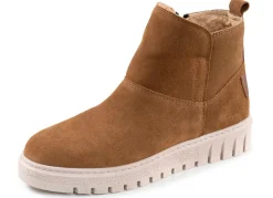 New ELENA EDEN , warme Damen-Stiefeletten, Winterschuhe, Weite H, mit herausnehmbarem Fußbett BRAUN