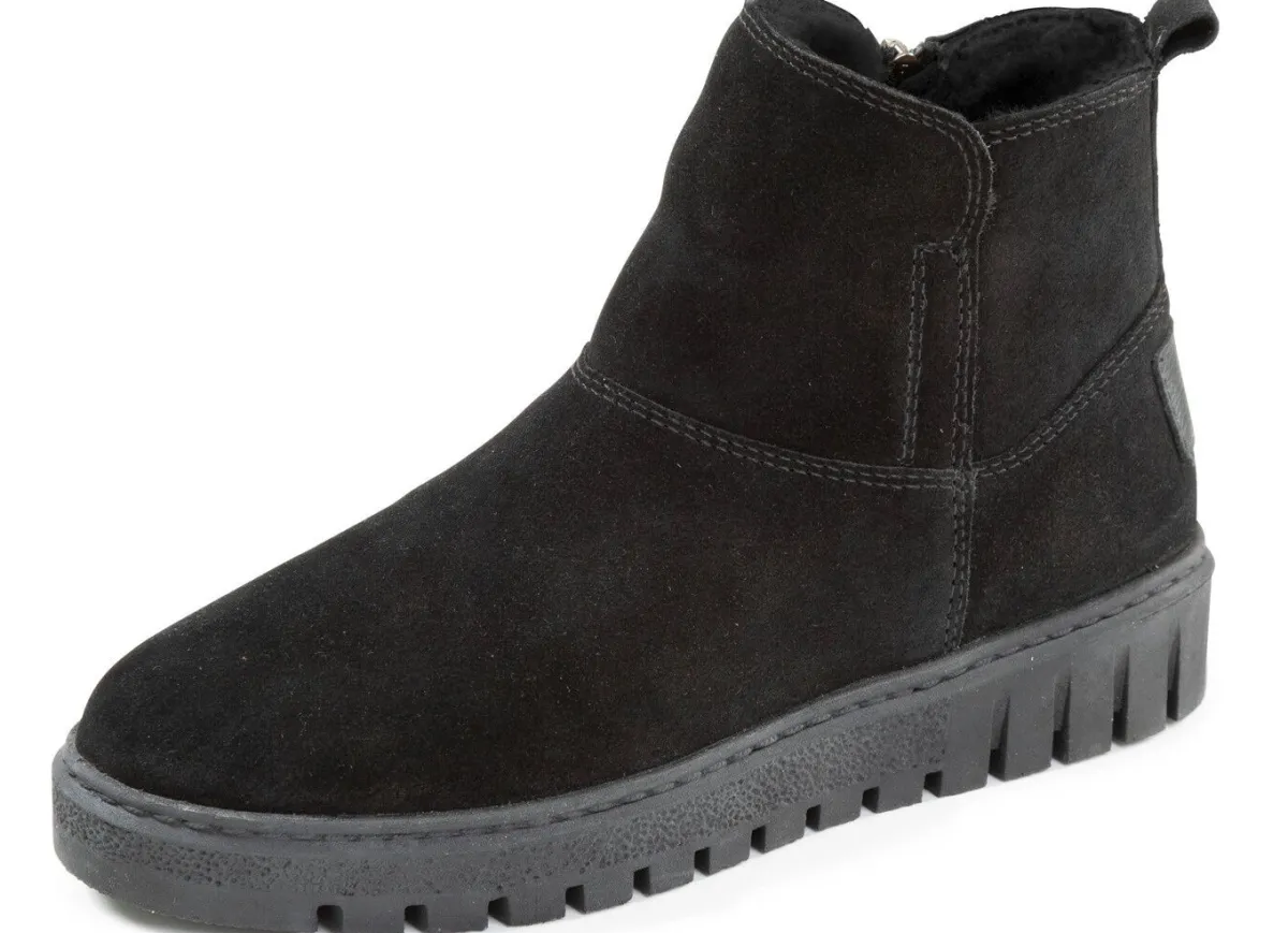 ELENA EDEN , warme Damen-Stiefeletten, Winterschuhe, Weite H, mit herausnehmbarem Fußbett SCHWARZ