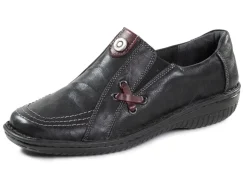 Outlet ELENA EDEN -Slipper aus Nappaleder SCHWARZ-BURGUND