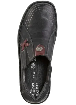 Outlet ELENA EDEN -Slipper aus Nappaleder SCHWARZ-BURGUND