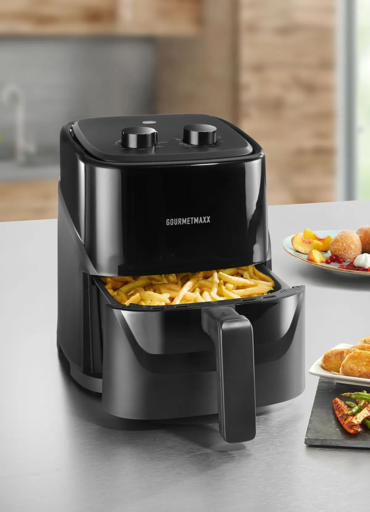 Discount BADER Energiesparende Heißluft-Fritteuse - ideal für kleine Haushalte schwarz