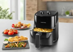 Discount BADER Energiesparende Heißluft-Fritteuse - ideal für kleine Haushalte schwarz