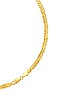 Discount BADER Enge und flache Panzerkette oder -armband aus Gold