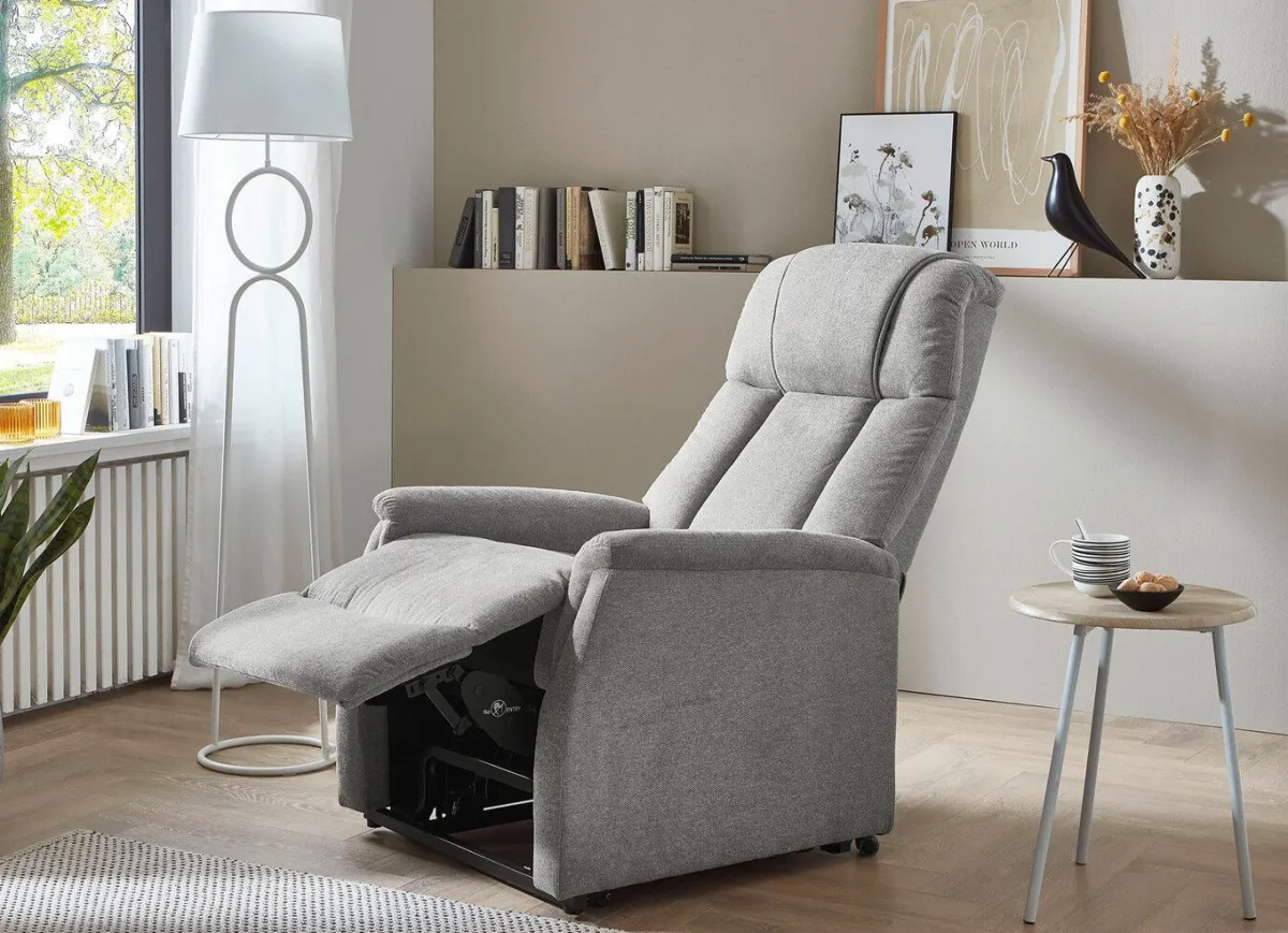 Outlet BADER Erstklassiker TV-Sessel mit Motor und Aufstehhilfe GRAU